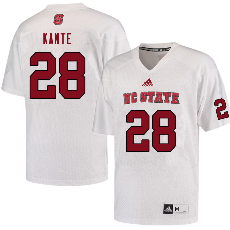 Men #28 Ibrahim Kante NC State Wolfpack College Football Jerseys Sale-White